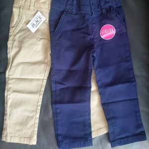 The Children's Place Navy and Tan Kids Casual Pants